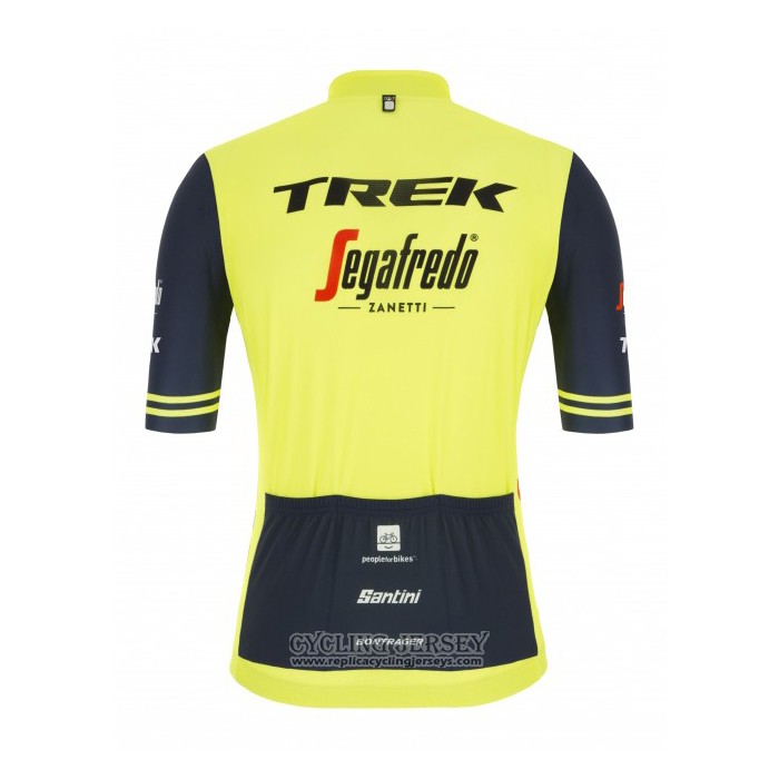 2021 Cycling Jersey Trek Segafredo Yellow Deep Blue Short Sleeve And Bib Short
